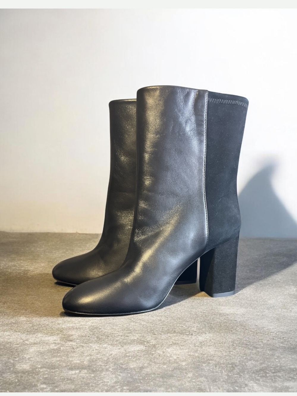 Stuart Weitzman Women's 50/50 Strut Block Heel Boots 5.5